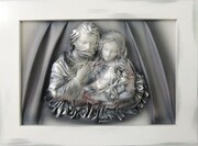 Prezent ślubny OBRAZ ŚWIĘTA RODZINA dla noworzeńców na PODZIĘKOWANIE ART DECO