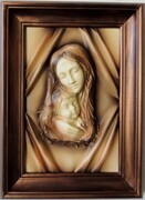 OBRAZ Z MATKĄ BOŻĄ ZE SKÓRY - S5-2A ART DECO