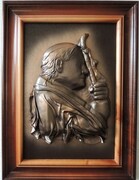 OBRAZ ZE SKÓRY Z PAPIEŻEM JANEM PAWŁEM II - PS2-2 ART DECO