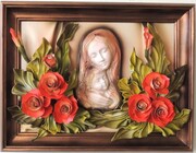 Obraz z Matką Bożą - CEGIEŁKOWE RÓŻE - k6s-1 ART DECO