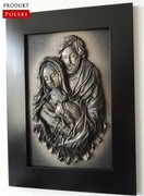 Obraz Święta Rodzina w czarnej ramie na prezent ślubny - podziękowanie lub jubileusz SR5-23 ART DECO