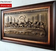 Obraz OSTATNIA WIECZERZA w drewnianej ramie na przeznt do SALONU - S7-4 ART DECO