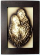 Obraz z Świętą Rodziną w płaskiej drewnianej ramie - SR5-7 ART DECO