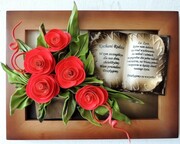 Podziękowanie dla rodziców - obraz z dedykacją i czerwonymi różami - K3D-5 ART DECO