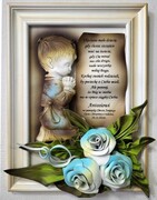 Obrazek na Chrzest Święty , Komunię dla chłopca - A2-C7 ART DECO