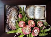 Obraz na podziękowanie dla rodziców, jubileusz, ślub MATKA BOSKA Z DZIECIĄTKIEM. K5D-9 ART DECO