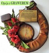 PODKOWA Z ZEGAREM I GRAWEREM. PDG-Z1 ART DECO