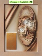 Pamiątka Chrztu Świętego obraz z dedykacją ANIOŁ STRÓŻ - AS2-1 ART DECO