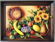 OBRAZ ZE SŁONECZNIKAMI I OWOCAMI - K6Z-MN1 ART DECO