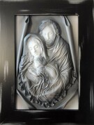 Obraz Święta Rodzina w czarnej ramie na prezent ślubny - podziękowanie lub jubileusz SR5-25 ART DECO