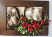 Piękny trójwymiarowy obraz z ŚWIĘTĄ RODZINĄ - prezent na jubileusz - K5D-5 ART DECO