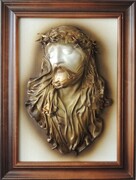 Jezus Chrystus - obraz rękodzielo ze skóry na prezent do nowego domu JC3-3 ART DECO