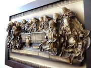 Obraz OSTATNIA WIECZERZA - Duży i piękny w płaskiej ramie z litego drewna - S8-5 ART DECO