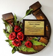 PODKOWA ZE SKÓRY Z GRAWEREM - PREZENT NA JUBILEUSZ, ŚLUB, PODZIĘKOWANIE PDG-1 ART DECO