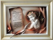 OBRAZ Z ANIOŁKIEM I DEDYKACJĄ - A2-3 ART DECO