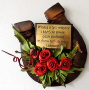 Podkowa z dedykacją (grawerem) - na prezent ślubny - PMG-S1 ART DECO