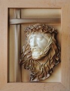 Oryginalny obraz Jezus Chrystus - Krzyż w tle - na prezent do domu - JC2-3 ART DECO