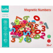 Magnetyczne drewniane cyferki Lelin