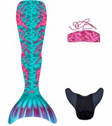 Syreni ogon - monopłetwa do pływania Aruba + bikini Kuaki Mermaids