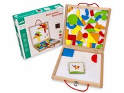 Walizka magnetyczna Mozaika z tablicą 2w1 magnetyczno-kredową Lelin