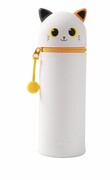 Silikonowy piórnik tuba Cat lovers pomarńczowy kot I-Total