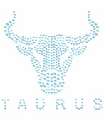 Naprasowanki Naplamki z cyrkoniami - Byk - znaki zodiaku Naplamki