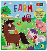 Książeczka z naklejkami silikonowymi farma Buddy & Barney