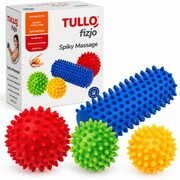 Zestaw do masażu z kolcami - 4 elementy - piłeczki sensoryczne Tullo