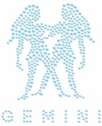 Naprasowanki Naplamki z cyrkoniami - Bliźnięta - znaki zodiaku Naplamki
