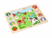 Puzzle 2w1 Farma- układanka odszukaj cień Viga
