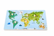 Układanka z uchwytami mapa świata Adam Toys