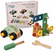 Drewniany zestaw konstrukcyjny 40 elementów Adam Toys