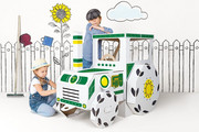 Zabawka z kartonu - Traktor duży kartonowy Tektorado