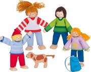 GOKI Rodzinka na wakacjach - drewniane lalki do domku Goki