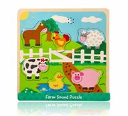 Puzzle dźwiękowe Farma - zwierzęta z farmy Lelin Lelin