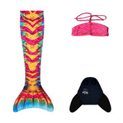 Monopłetwa ogon syreni Coral + Bikini Kuaki Mermaids