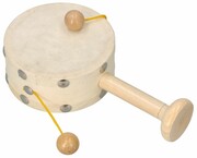 Ręczny bębenek z kulkami natural Bino