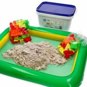 Piasek kinetyczny 3 kg NaturSand z foremkami i piaskownicą Adam Toys piasek
