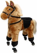 Brązowy konik na kółkach AdamToys