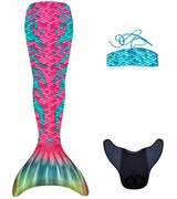 Syreni ogon - monopłetwa do pływania Zanzibar + bikini Kuaki Mermaids