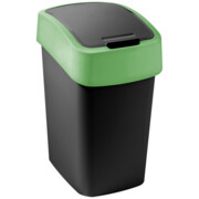 Kosz na śmieci Curver FLIP BIN 9 litrów, czarny/zielony plastik Curver