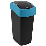 Kosz na śmieci Curver FLIP BIN 45 litrów, czarny/niebieski plastik Curver