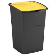 Kosz na śmieci Curver KORAL 47 litrów, czarny/żółty plastik Curver
