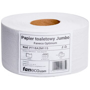 Papier toaletowy JUMBO Faneco Optimum 12 rolek 2 warstwy 115 m średnica 18 cm celuloza + makulatura Faneco