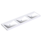 Umywalka szeregowa bez otworu KWC QUADRO Miranit, biała KWC