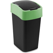 Kosz na śmieci Curver FLIP BIN 25 litrów, czarny/zielony plastik Curver
