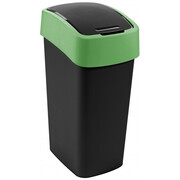 Kosz na śmieci Curver FLIP BIN 45 litrów, czarny/zielony plastik Curver