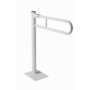 Uchwyt dla niepełnosprawnych podłogowy uchylny ⌀ 25 mm, 60 cm Bisk, stal w kolorze białym Bisk