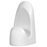 Wieszak na ręczniki pojedynczy Bisk OCEANIC, biały plastik Bisk