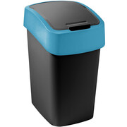 Kosz na śmieci Curver FLIP BIN 9 litrów, czarny/niebieski plastik Curver